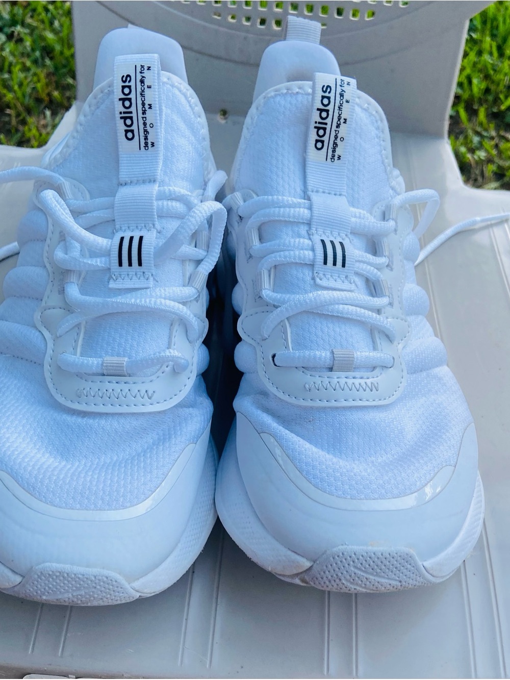 adidas Kids White Lace-Up Sneakers